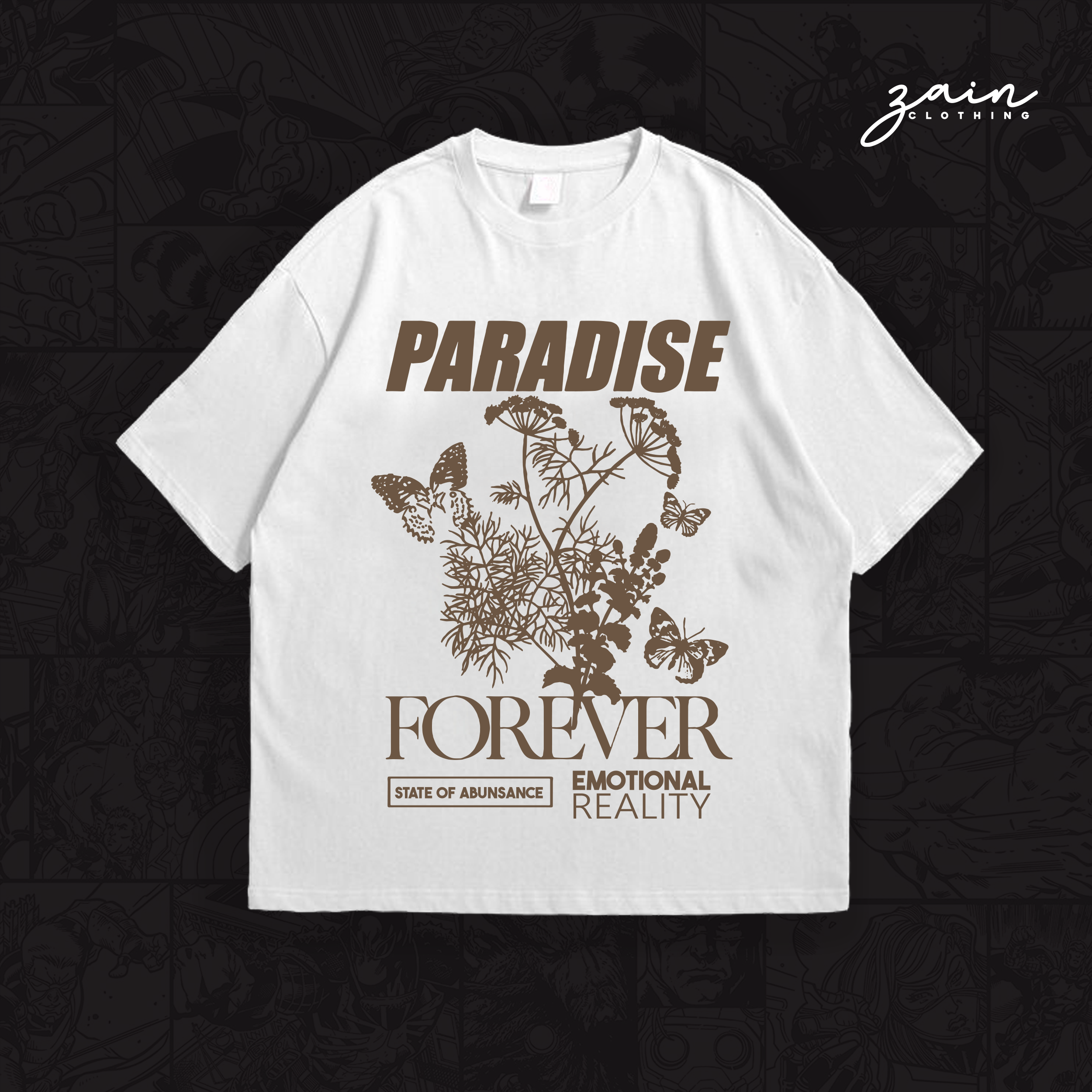 PARADISE FOREVER DROP SHOULDER T-SHIRT [WHITE]